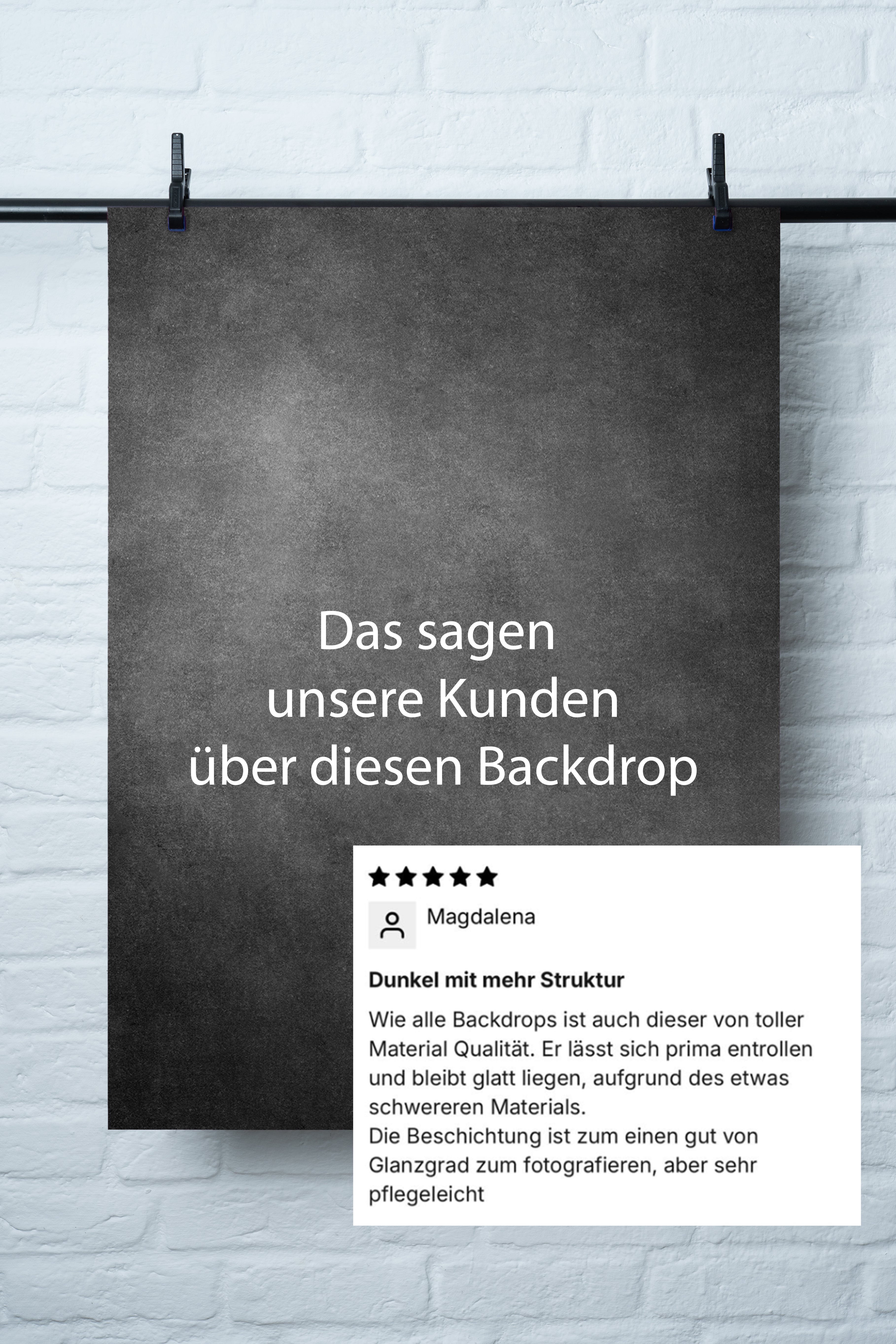 Backdrop „Mohn“ – Dunkelgrauer Fotohintergrund