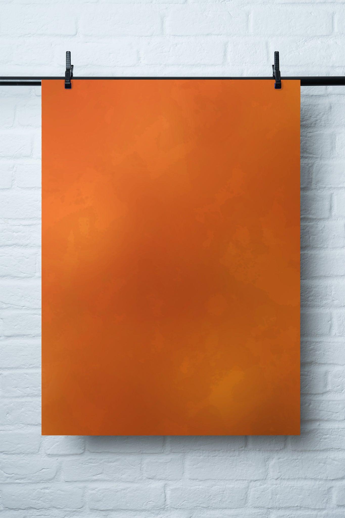 Vinyl Backdrop „Kürbissalat“ – Oranger Fotohintergrund für Foodfotografie, Made in Germany, 60x90cm