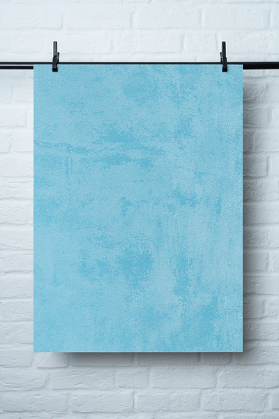 Vinyl Backdrop „Eisblau Textur“ – Blauer Fotohintergrund für Foodfotografie, Made in Germany, 60x90cm