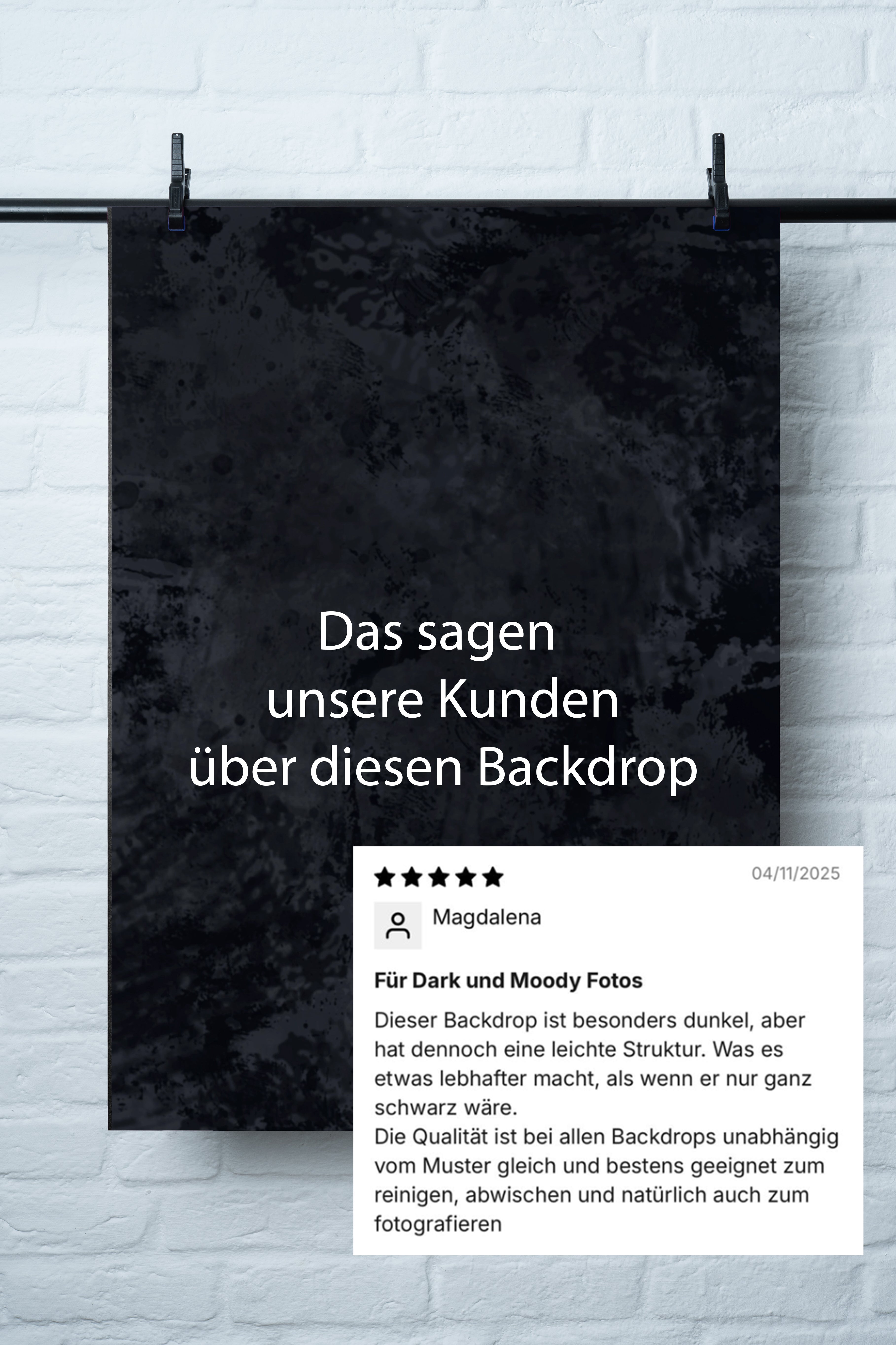 Backdrop „Wassermelonenkern“ – Schwarzer Fotohintergrund