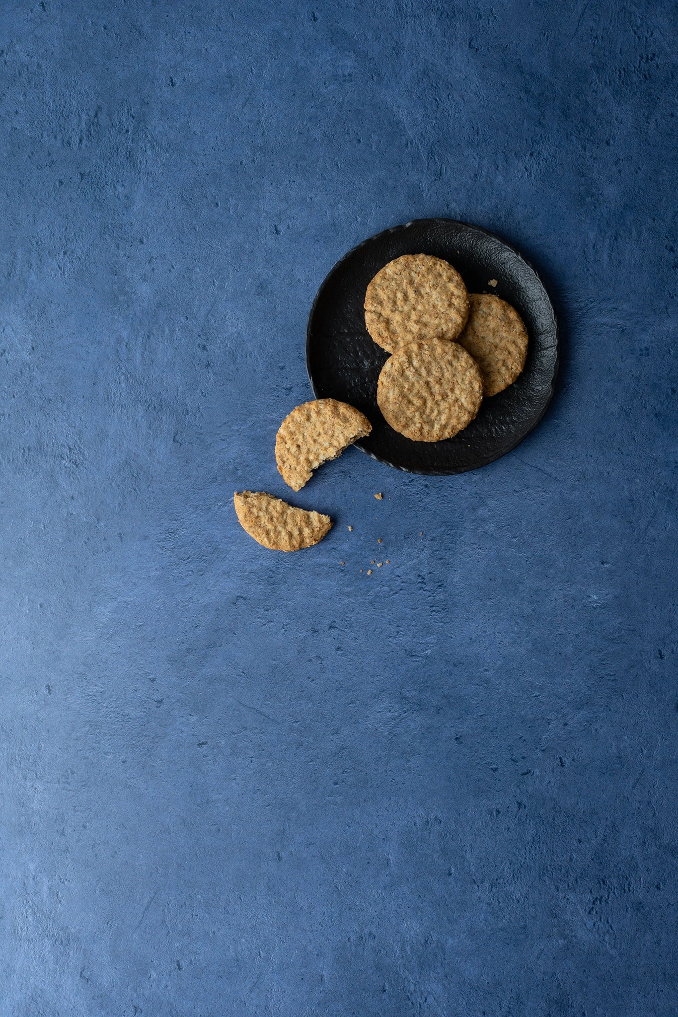 Backdrop „Blaubeer Porridge“ – Blauer Fotohintergrund
