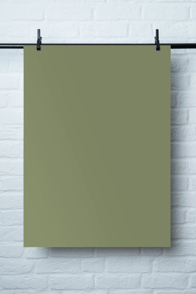 Vinyl Backdrop „Khaki“ – Grüner Fotohintergrund für Foodfotografie, Made in Germany, 60x90cm
