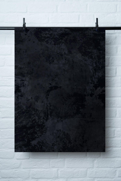 Vinyl Backdrop „Wassermelonenkern“ – Schwarzer Fotohintergrund für Foodfotografie, Made in Germany, 60x90cm